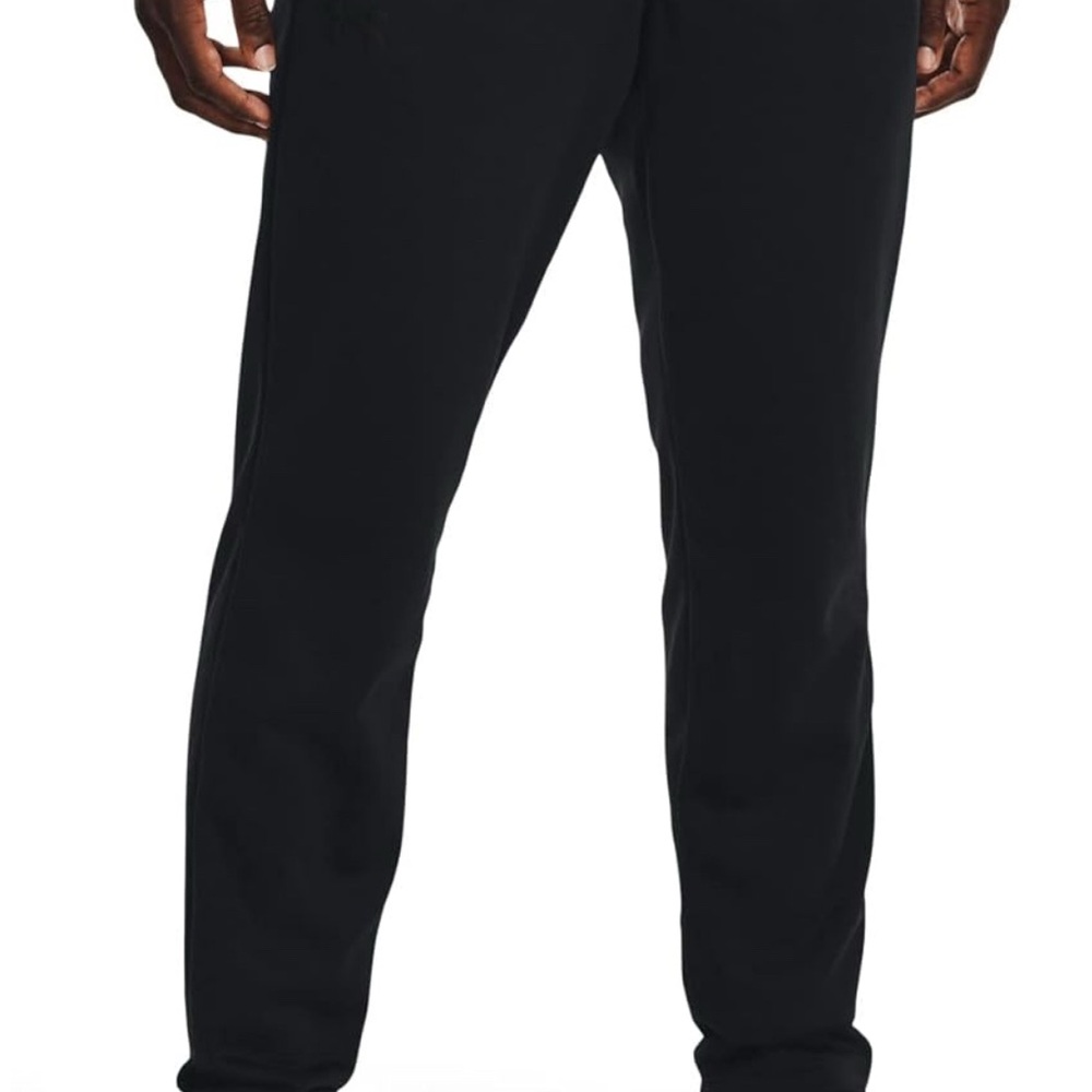 Black Sweatpants with Tapered Fit and Ribbed Cuffs